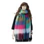 Ladies Chunky Checked Winter Fringed Scarves 