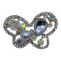Ladies Crystal and Pearl Butterfly Brooch.