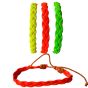 Unisex neon assorted plaited friendship bracelet on an adjustable cord bracelet .

Available in neon Orange ,Yellow and Green 

Sold as a pack of 12 assorted .