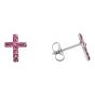 Studex stainless steel, sensitive October birthstone cross stud earrings with Rose crystal stones.
Sensitive range are hypo-allergenic and ideal for sensitive ears.
