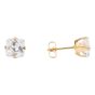 Studex Gold plated stainless steel, sensitive stud earrings with Princess cut Clear cubic zirconia stones.
Sensitive range are hypo-allergenic and ideal for sensitive ears.
Measuring 7mm x 7mm.
