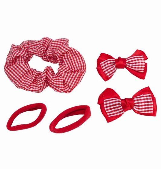 Gingham & Satin Scrunchie, Ponio & Concord Set (70p per card)