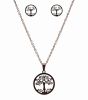 Stainless Steel Tree Of Life Pendant & Pierced Stud Earring Set (£1.80 Each)