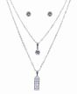 CZ Necklace & Pierced Stud Earring Set (£1.50 Each)