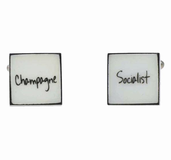 Sonia Spencer Champagne Socialist Bone China Cufflinks (£3.50 per pair)