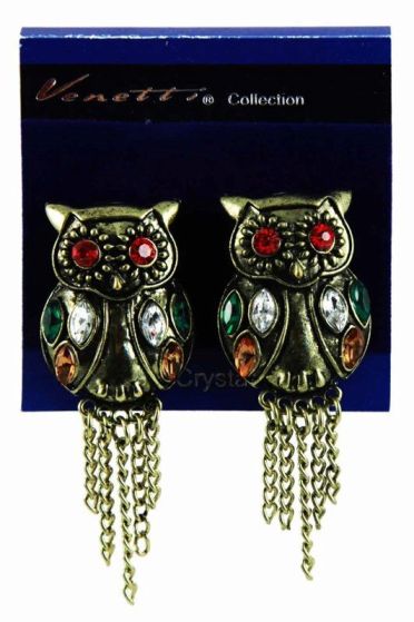 Venetti Owl Clip-On Stud Earrings (£1.20 per Pair)