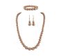 Venetti Glass Pearl and Diamante Necklace, Bracelet and Pierced Drop Earring Set (£1.50 Each)