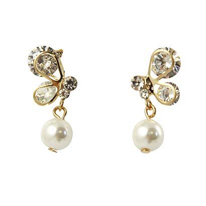 Venetti Diamante & Pearl Butterfly Drop Earrings (£1.20 Each)