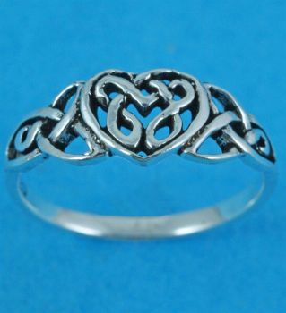 Silver Celtic Heart Ring