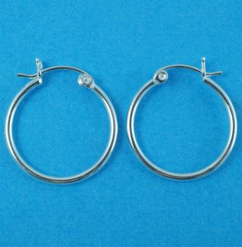 Silver Plain Hoop Earrings (£3.60 Each)