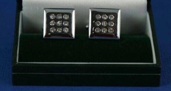 Gents Square Crystal Cufflinks (£2.40 Each)