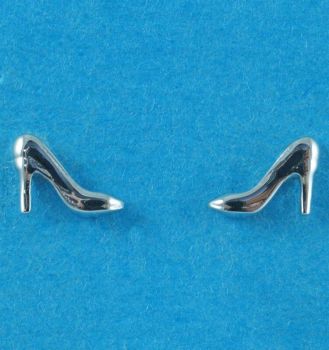 Silver High Heel Stud Earrings (£2.80 Each)
