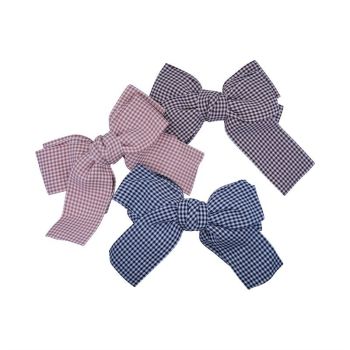Gingham Bow Concord Clips (55p Each)