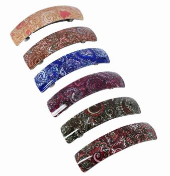 Paisley Print French Clips (35p Each)
