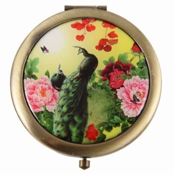 Assorted Peacock Compact Mirrors (£1.25 Each)