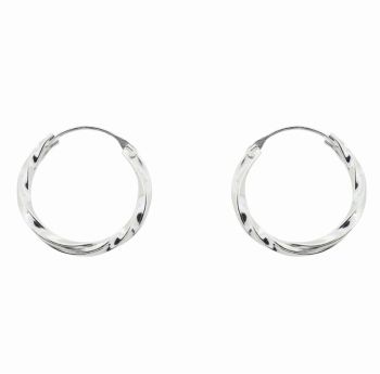 Silver Twist Hoop Earrings (£2.90 Each)