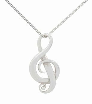 Silver Musical Note Pendant