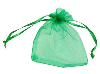 Small Green Organza Bags