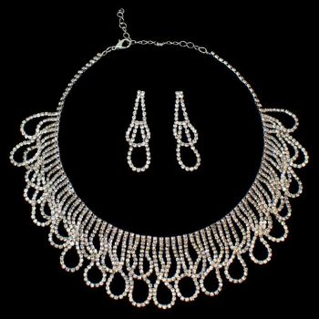 Diamante Necklace & Drop Earrings Set (£5.50 Each)