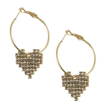 Venetti Diamante Heart Hoop Earrings (£1.20 Each)