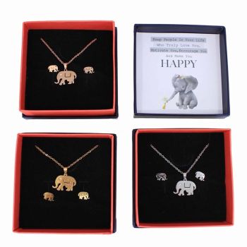 Elephant Earrings And Pendant Set (£2.95 Each)