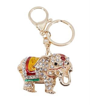Diamante & Enamel Elephant Keyring/Bag Charm (£1.60 Each)