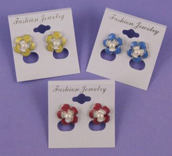 Flower and Pearl Studs (70p each)