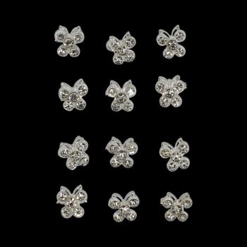 Assorted Diamante Butterfly Brooch (£0.30 Each)