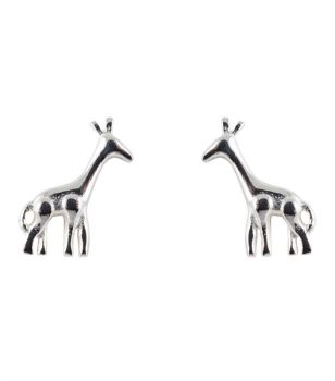 Silver Giraffe Stud Earrings (£2.50 Each)