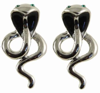 Cobra Snake Clip-on Stud Earrings (£0.90 per Pair)
