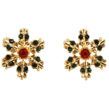 Venetti Diamante Snowflake Pierced Stud Earrings (80p Each)