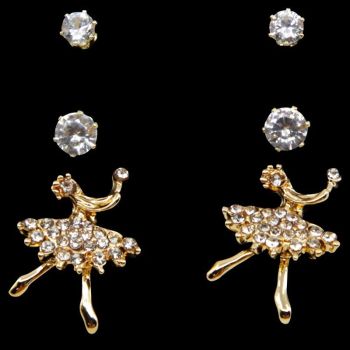 Venetti Diamante Heart Pierced Earrings Set (80p Per Set)