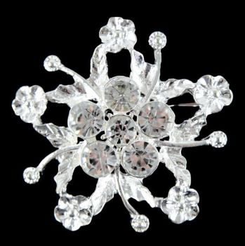 Venetti Diamante Flower Brooch (60p Each)