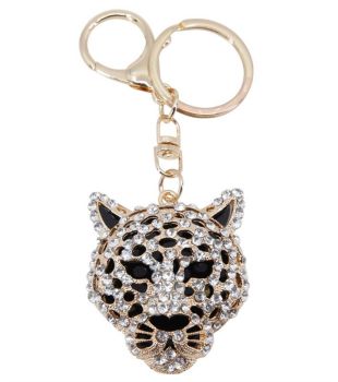 Diamante Leopard Keyring/Bag Charm (£1.60 Each)