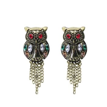 Diamante Owl Earrings (£1.20 Per Pair)