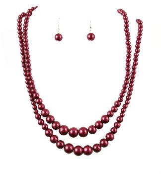 Venetti Glass Pearl Multistrand Necklace & Earring Set (£1.50 Each)