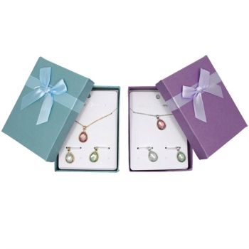 Boxed Assorted Diamante Pendant Sets (£1.90 Each)