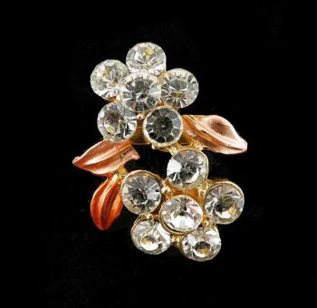 Assorted Diamante Flower Brooch (approx.30p each)
