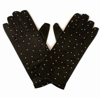 Ladies Short Diamante & Satin Evening Gloves (£1.95 Each)