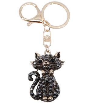 Diamante Cat Keyring/Bag Charm (£1.60 Each)