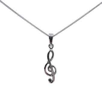 Silver Musical Note Pendant