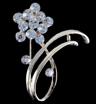 Venetti Diamante Flower Brooch (65p Each)