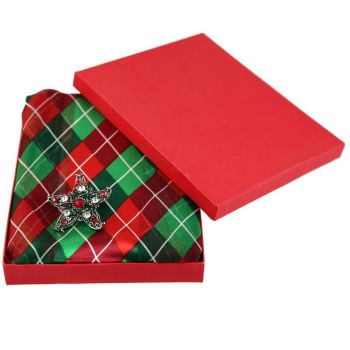 Christmas Offer - Satin Stripe Scarf & Brooch Set (£2.95 Per Set)