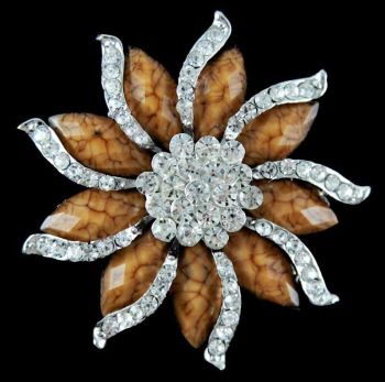 Venetti Diamante Flower Brooch (£1.40 Each)