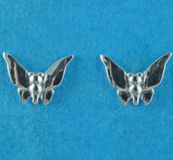 Silver Butterfly Stud Earring Disc (£2.95 Each)