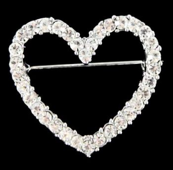 Venetti Diamante Heart Brooch (£1.20 Each)