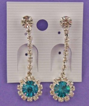Diamante Clip-on Drop Earrings (£1.55 Each)