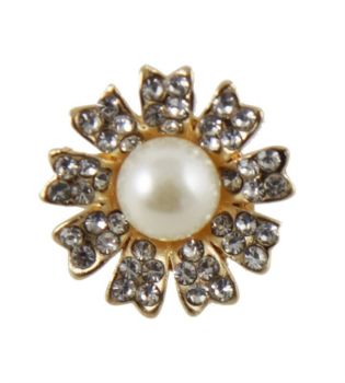 Diamante & Pearl Mini Brooch (approx.35p Each)