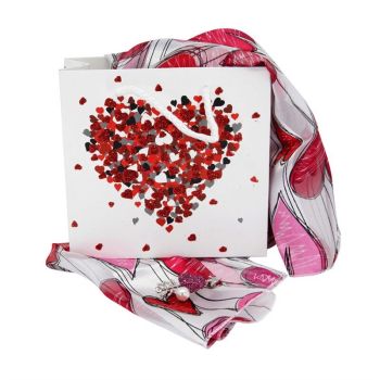 Valentine's Day Heart Scarf & Brooch Gift Offer (£2.75 Each)