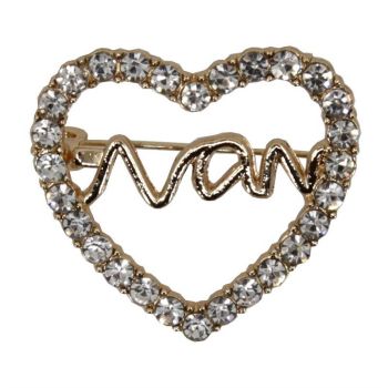 Venetti Diamante Heart Nan Brooch (£1.20 Each)